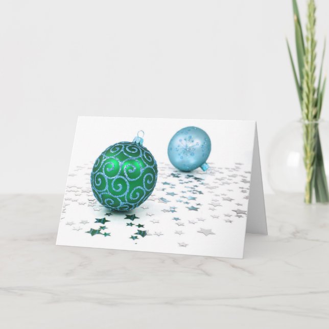 Weihnachtsnachtskarte Nollaig Chridheil Holiday Ca Feiertagskarte (Vorderseite)