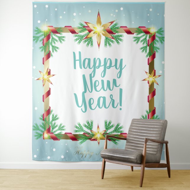 Weihnachtsnachtsmärchen. Fantasy Snow Vintag Wandteppich (Beispiel)