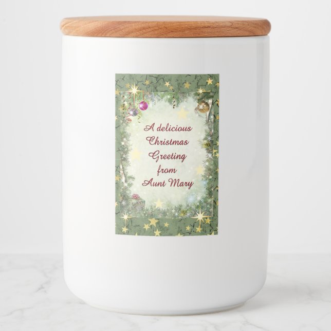 Weihnachtsnachtsmarke Lebensmitteletikett (Vorderseite)