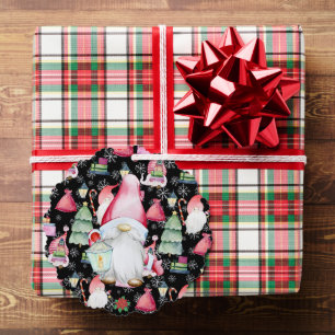 Weihnachtsnachtsnacht schwarzer Name Datum Ornament Karte