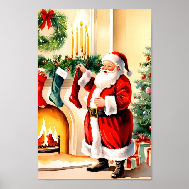 Weihnachtsnachtsnacht vor Weihnachten Klassische P Poster (Vorne)