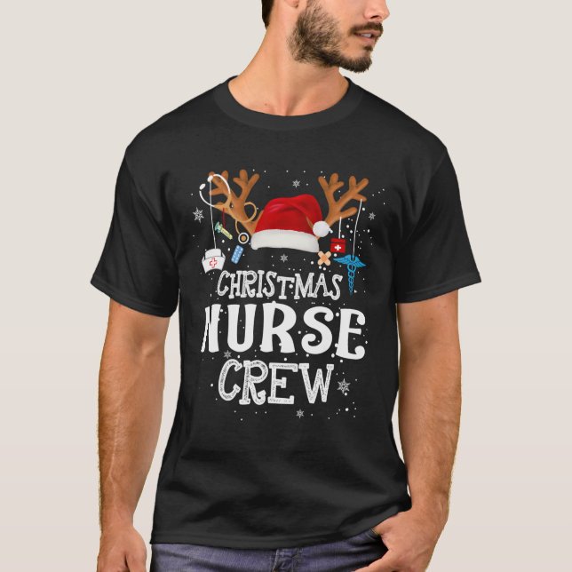 Weihnachtsnachtsnachtsgeschenk für die Crew T-Shirt (Vorderseite)