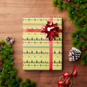 Weihnachtsnachtsnachtsnacht und -getränk-Set Geschenkpapier