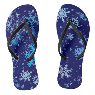 Weihnachtsnachtsschnee Flip Flops