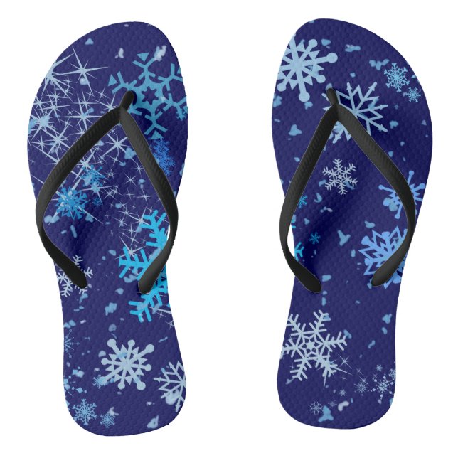 Weihnachtsnachtsschnee Flip Flops (Fußbett)