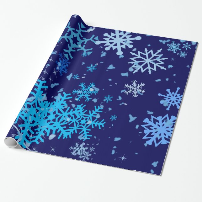 Weihnachtsnachtsschnee Geschenkpapier (Ungerollt)