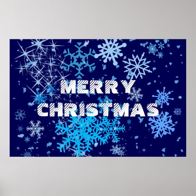 Weihnachtsnachtsschnee Poster (Vorne)