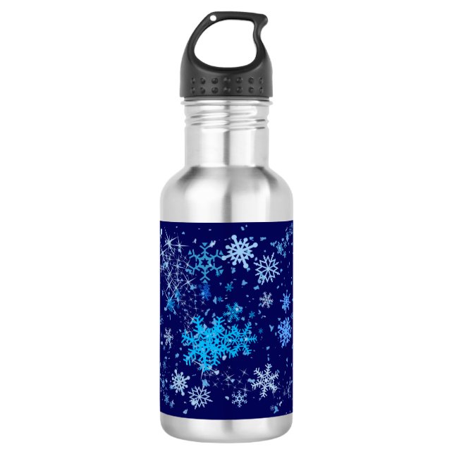 Weihnachtsnachtsschnee Trinkflasche (Vorderseite)