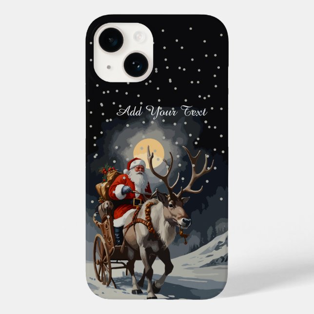 Weihnachtsnachtstelefonfälle Case-Mate iPhone Hülle (Rückseite)
