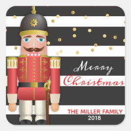 Weihnachtsnährstoffkleber Quadratischer Aufkleber