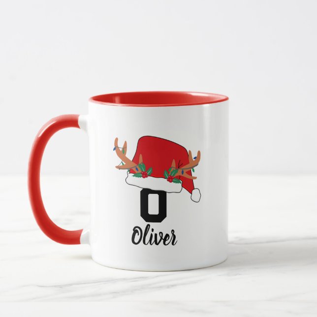 Weihnachtsname Personalisiert Tasse (Links)