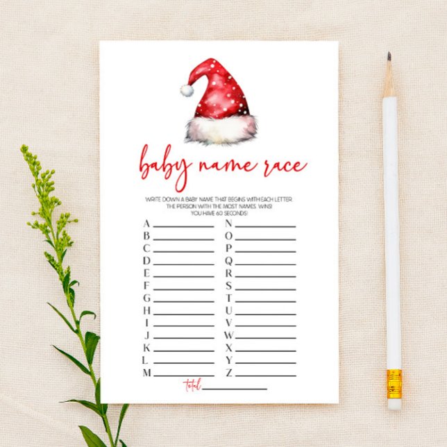 Weihnachtsname Race Baby Duschspiel Briefpapier (Von Creator hochgeladen)