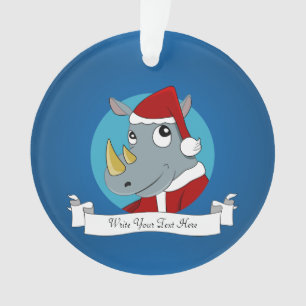 Weihnachtsnashorn-Cartoon Ornament