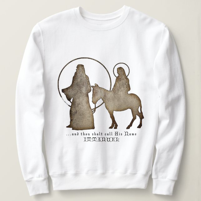 Weihnachtsnativity-Silhouette Sweatshirt (Design vorne)