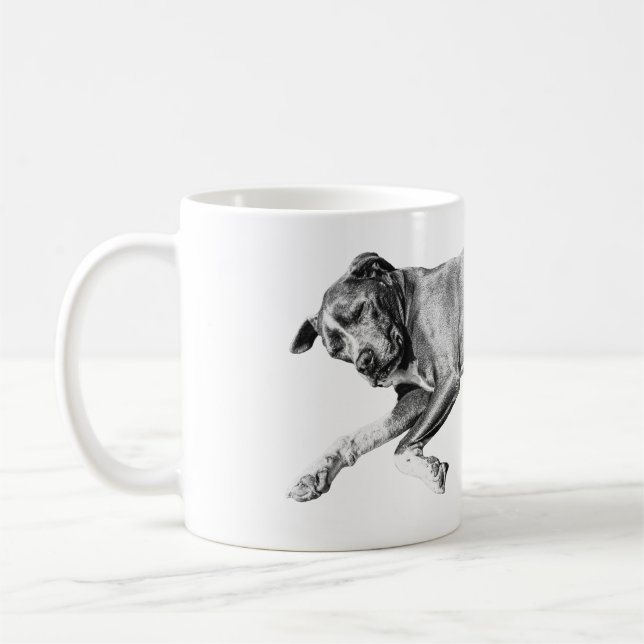 Weihnachtsnickerchen, Pit-Mix-Friede Kaffeetasse (Links)