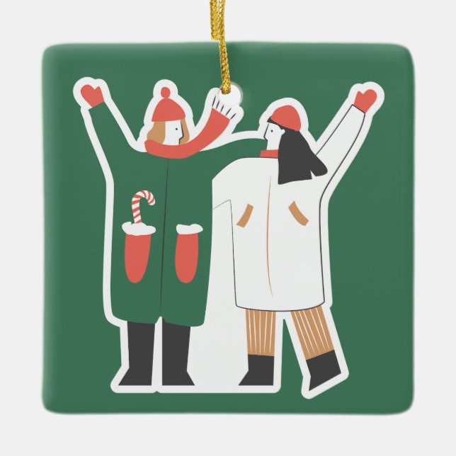 WeihnachtsNiedlich Keramikornament (Vorderseite)