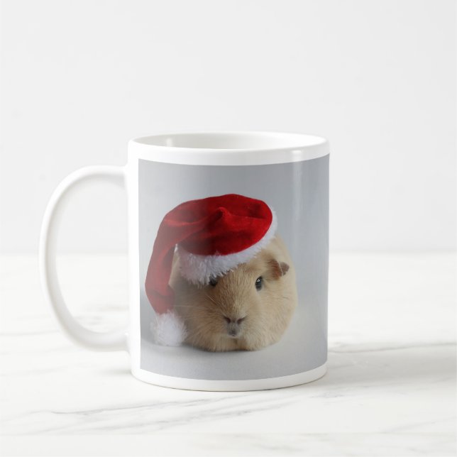 Weihnachtsniedliche Sankt-Meerschweinchen-Tasse Kaffeetasse (Links)