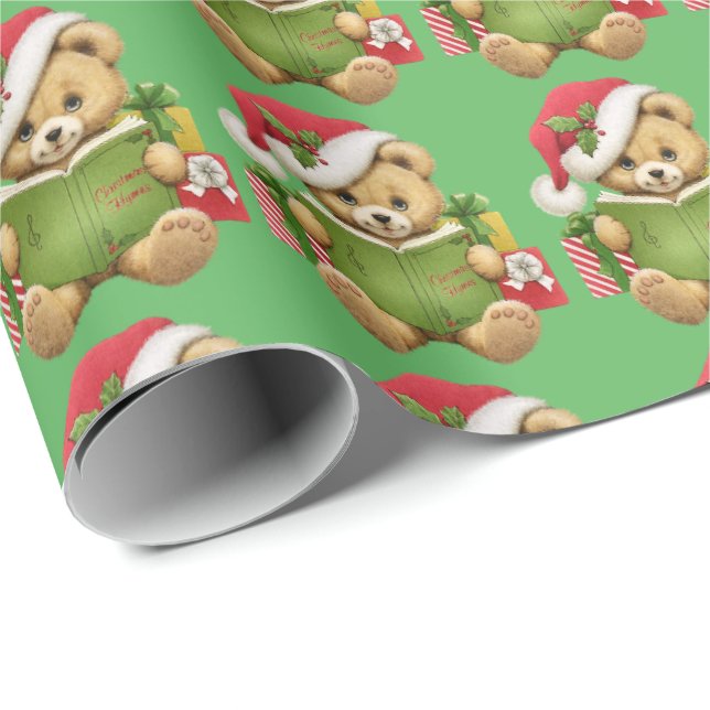 Weihnachtsniedlicher Teddy-Bär Geschenkpapier (Rolleneckpunkt)