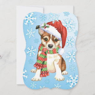 Weihnachtsnorwegischer Lundehund Feiertagskarte