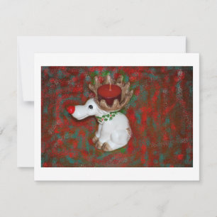 Weihnachtsnose Reindeer Moose Feiertagskarte