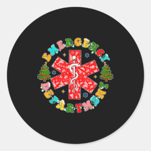 Weihnachtsnotaufnahme Er Rn Krankenschwester Abtei Runder Aufkleber