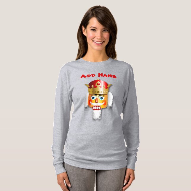 Weihnachtsnussknacker-König Cartoon T-Shirt (Vorne ganz)