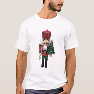 Weihnachtsnussknacker mit Baum und Stab T-Shirt