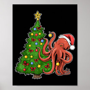 Weihnachtsoctopus Poster