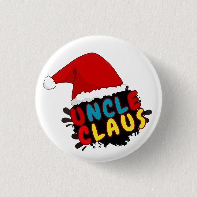 Weihnachtsonkel Claus Button (Vorderseite)