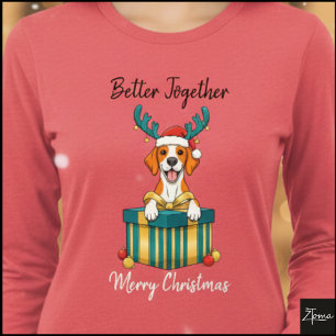 Weihnachtsorange Pointer Geschenk Grafik ohne Scha Tri-Blend Shirt
