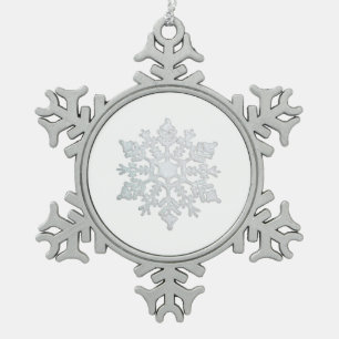 Weihnachtsordnung Schneeflocken Zinn-Ornament