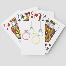 Weihnachtsornament-Text-Design Spielkarten