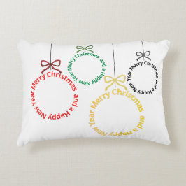 Weihnachtsornament Textdesign Dekokissen