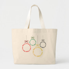 Weihnachtsornament Textdesign Jumbo Stoffbeutel