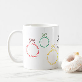 Weihnachtsornament Textdesign Kaffeetasse