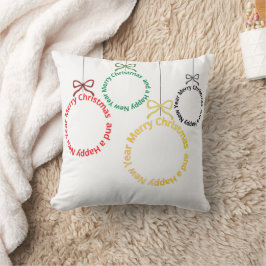 Weihnachtsornament Textdesign Kissen