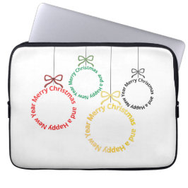 Weihnachtsornament Textdesign Laptopschutzhülle