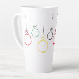 Weihnachtsornament Textdesign Milchtasse
