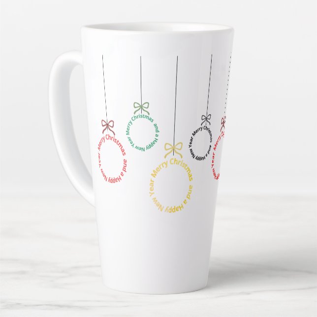 Weihnachtsornament Textdesign Milchtasse (Linke Ecke)