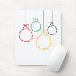 Weihnachtsornament Textdesign Mousepad