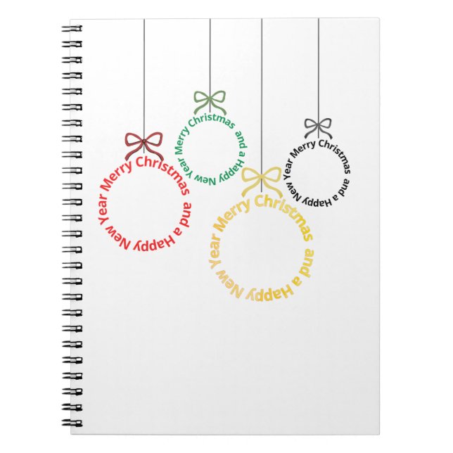 Weihnachtsornament Textdesign Notizblock (Vorderseite)
