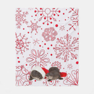 Weihnachtsotter Fleece-Decke, Medium Fleecedecke