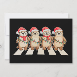 Weihnachtsotter Xmas Lichter Santa Hut Feiertag Feiertagskarte