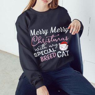 Weihnachtsoutfit Merry Party Personalisiert Cat Pe Sweatshirt