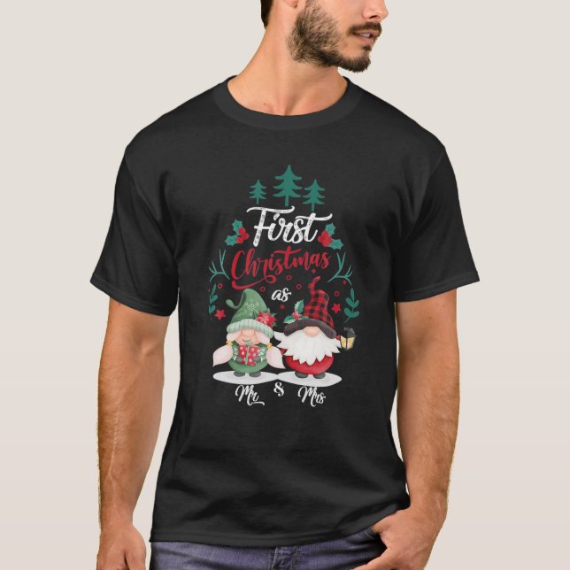 Weihnachtspaar, erste Weihnachten als Mr. und Mrs. T-Shirt (Vorderseite)