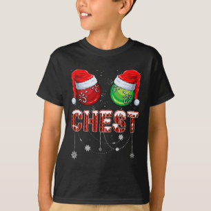 Weihnachtspaar Familie Kastanien aufeinander abges T-Shirt