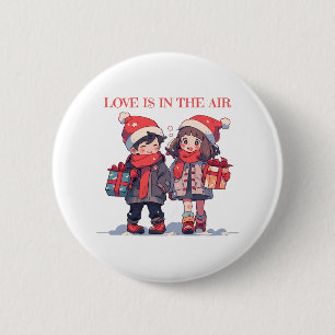 Weihnachtspaar - Liebe liegt in der Luft Button