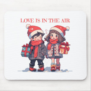 Weihnachtspaar - Liebe liegt in der Luft Mousepad
