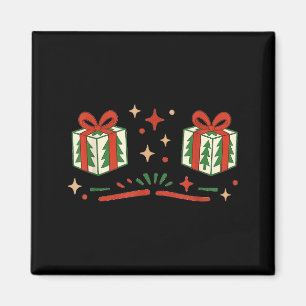 Weihnachtspaar passend Ich bin nur hier für die  Magnet