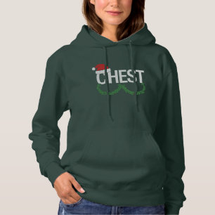 Weihnachtspaare Matching Chest and Nuts Xmas Hoodie